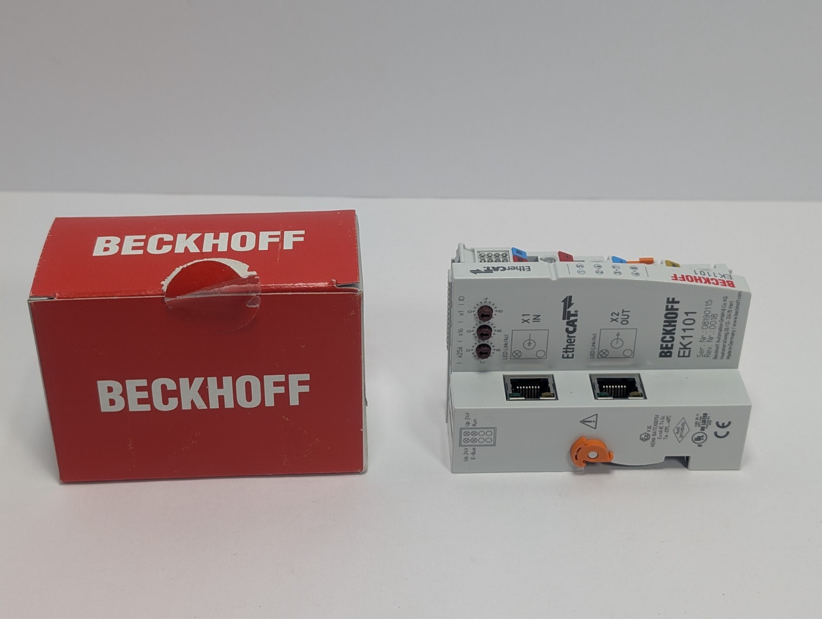 Beckhoff EK1101 EtherCat Coupler with ID Switch EK 1101 New Open Box EK1101-0000