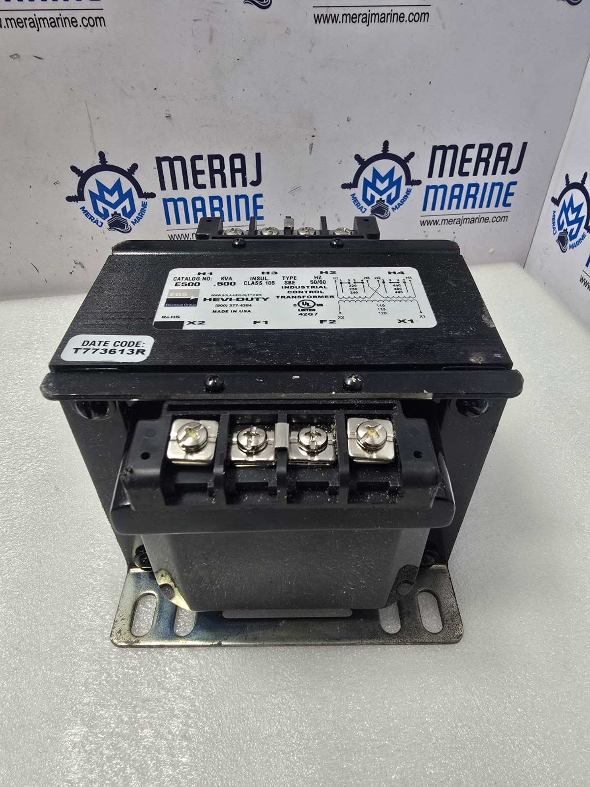 EGS E500 Industrial Control Transformer KVA .500 Type SBE Hz50/60 SOLA-HEVI-DUTY