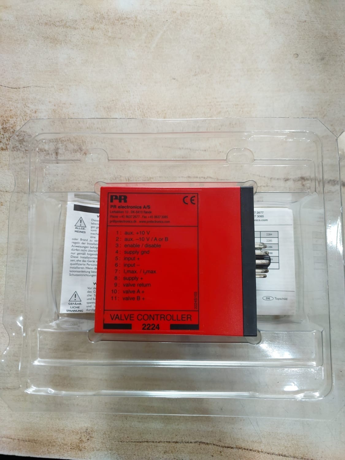 PR Electronics 2224-2B Valve Controller 24V 85mA, NEW PR ELECTRONICS 2224