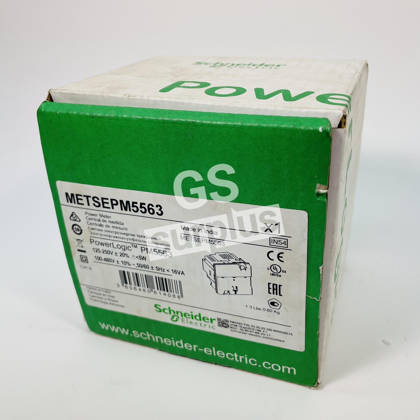 New Surplus SCHNEIDER METSEPM5563 Power Meter PowerLogic