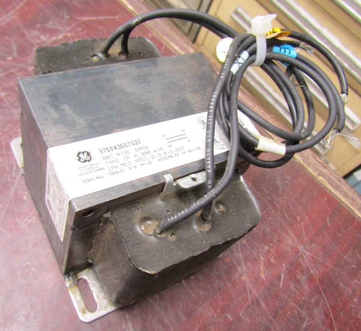 😃 GENERAL ELECTRIC 0.300 kVA TRANSFORMER 480 HV 120 LV 1Ø TYPE IP 9T58K0507G37