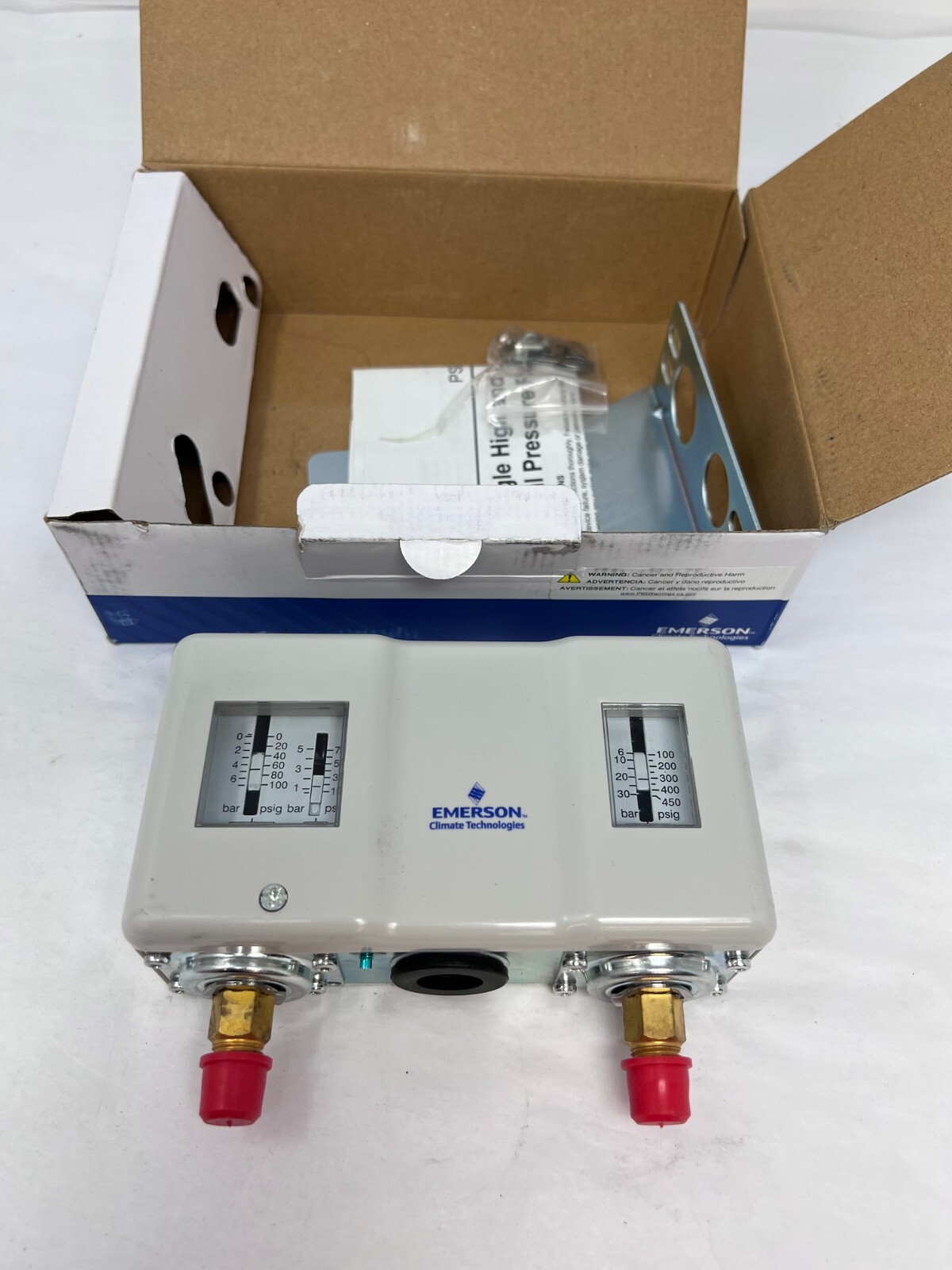 NEW Emerson Dual Adjustable Pressure Control Cut Out Auto Reset PS2-Y7A