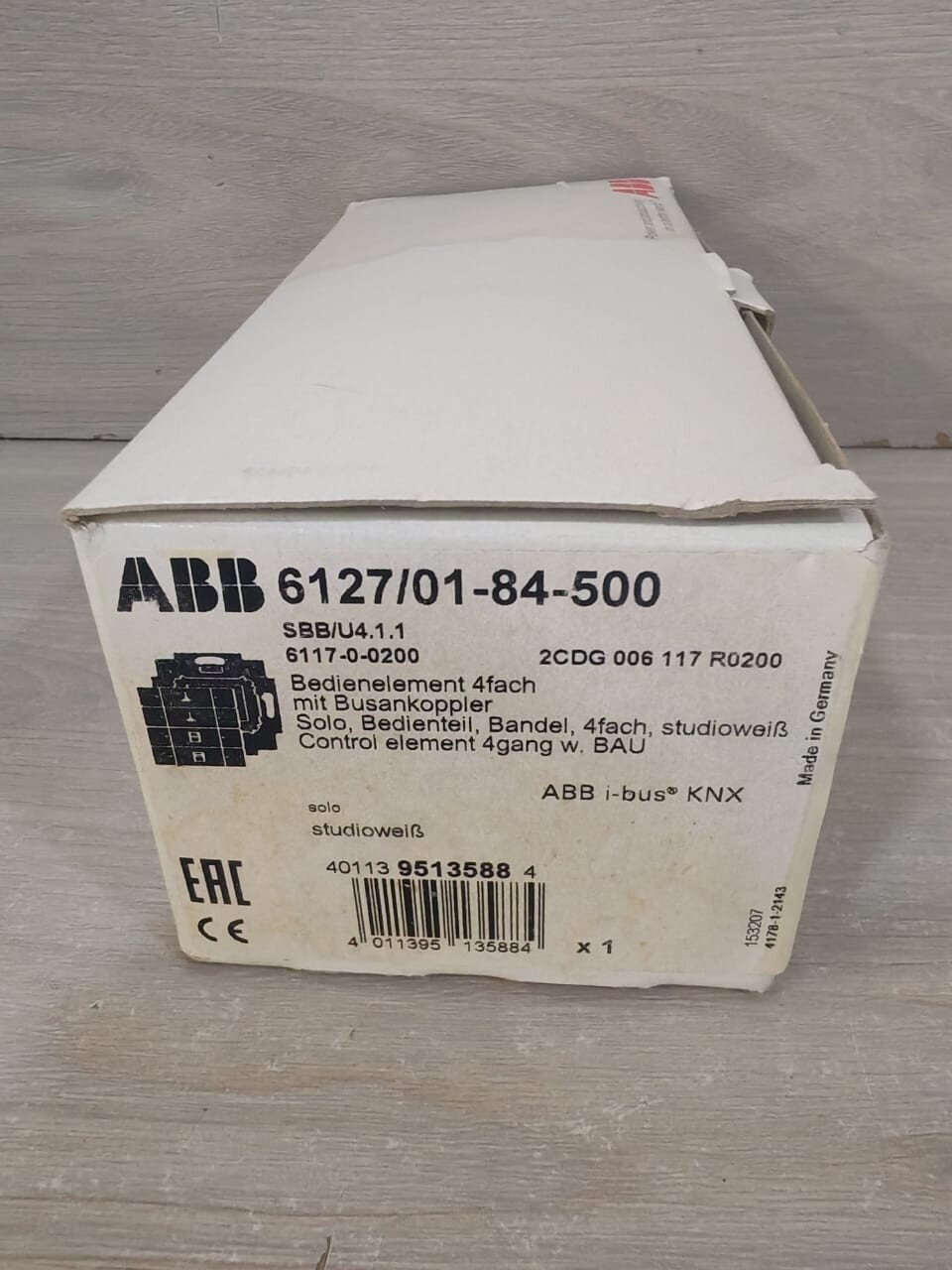 ABB 6127/01-84-500 i-bus KNX Control element 4gang w. BAU 2CDG 006 117 R0200