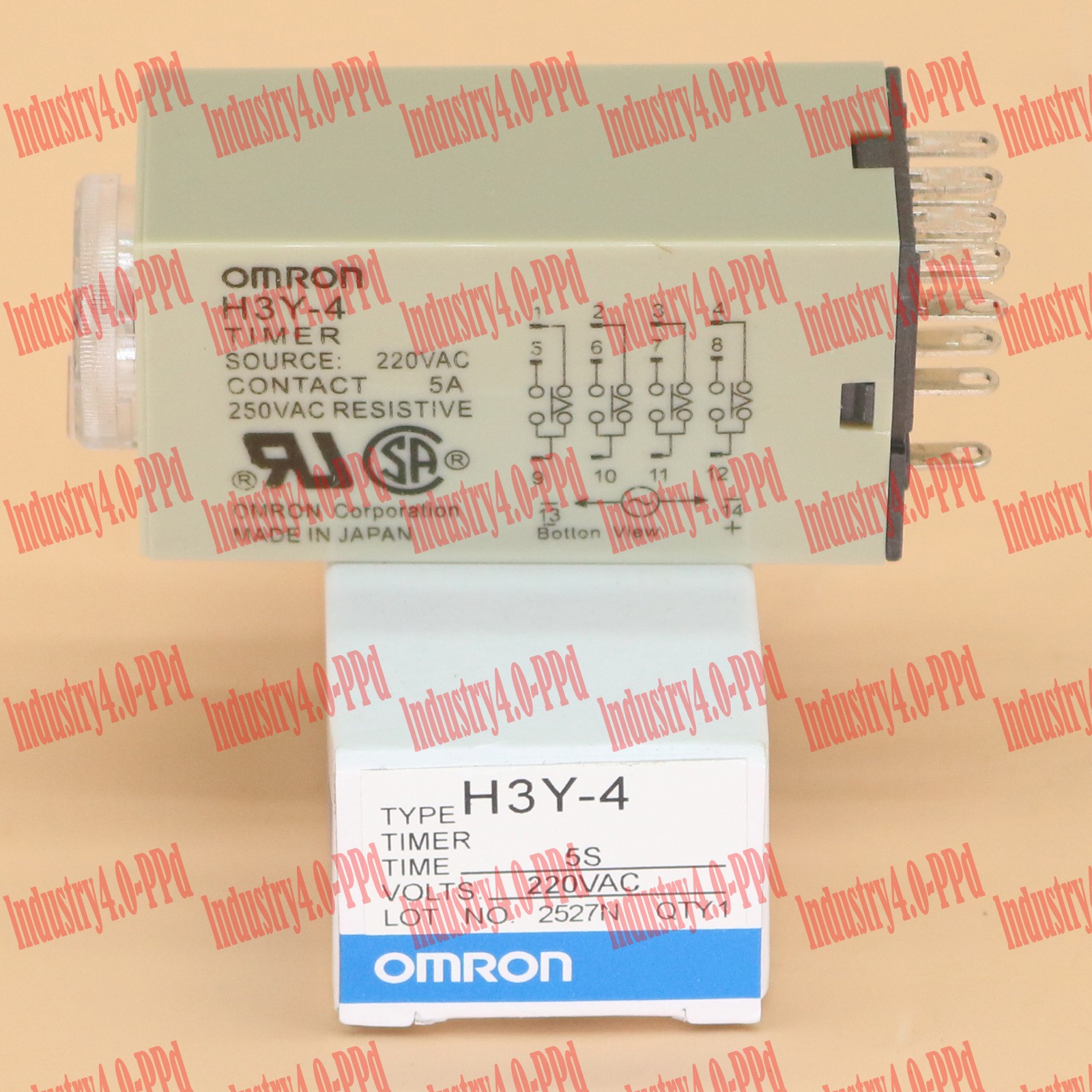 NEW OMRON FREE SHIPPING H3Y-4 220VAC 5S TIMER TIME DELAY RELAY