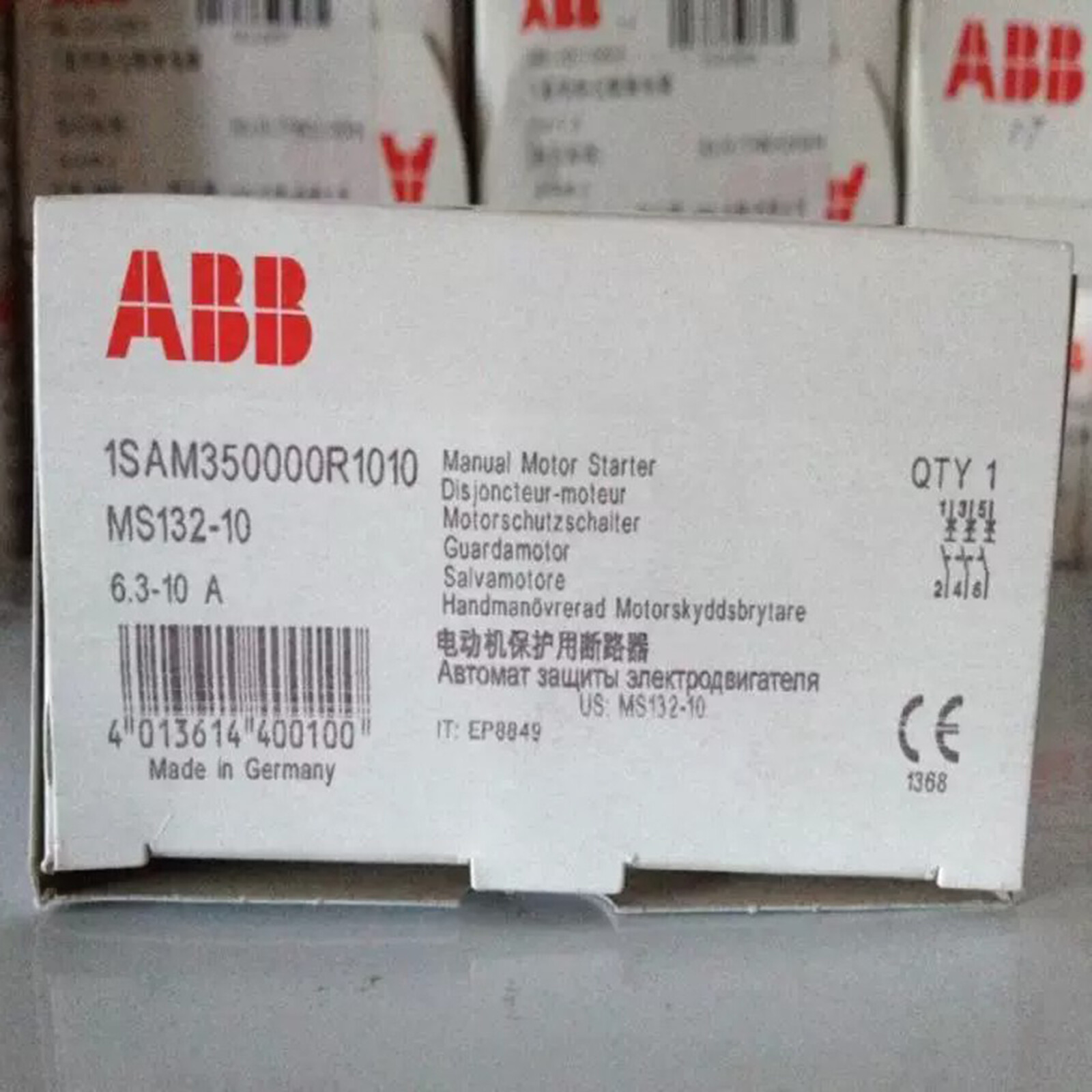 MS132-10 1PC new ABB MS132-10 6.3-10A Motor Protection Circuit Breaker Free ship