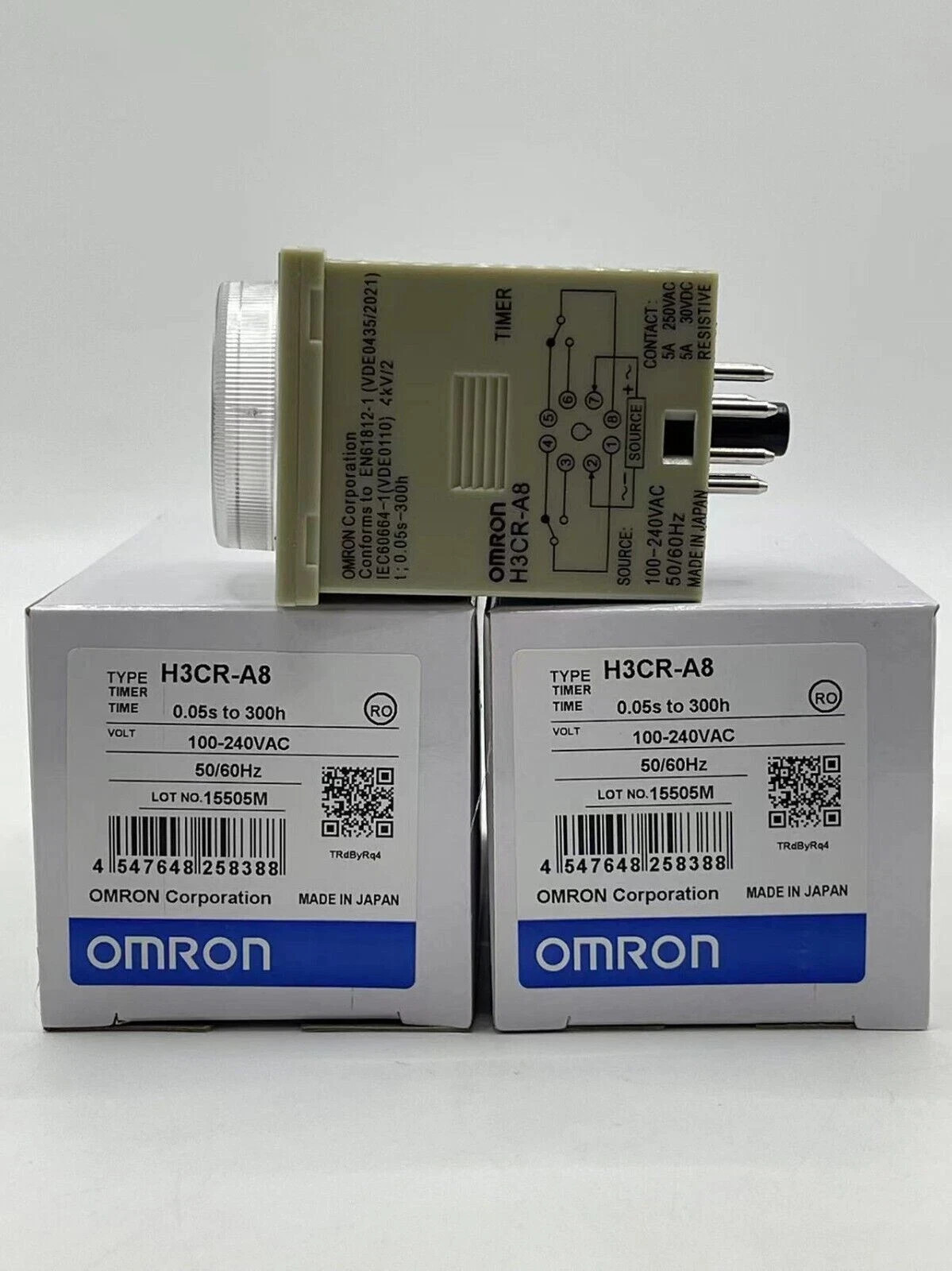 5 years warranty NEW IN BOX OMRON Timer H3CR-A8 H3CRA8 100-240VAC