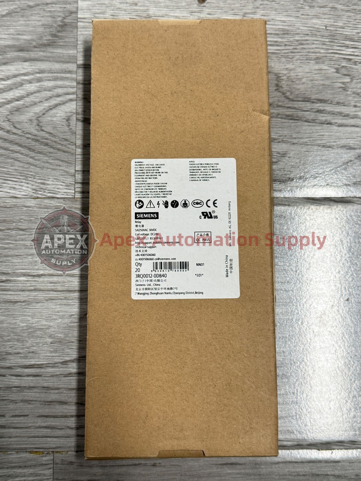 3RQ0012-0DB40 Siemens Brand-New Genuine Plug-In Relays