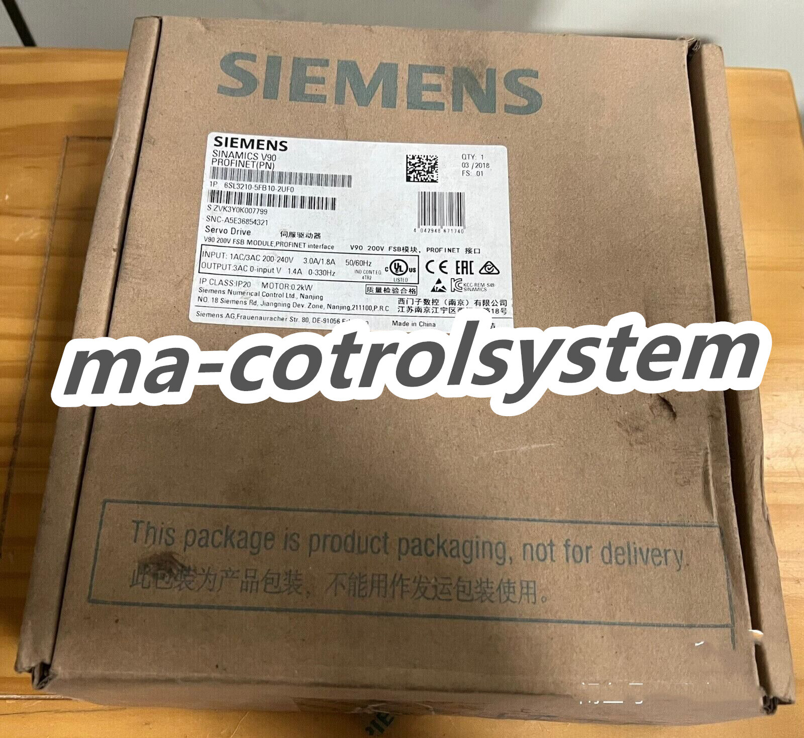 1PC 6SL3210-5FB10-2UF0 Servo Driver 6SL3210-5FB10-2UF0