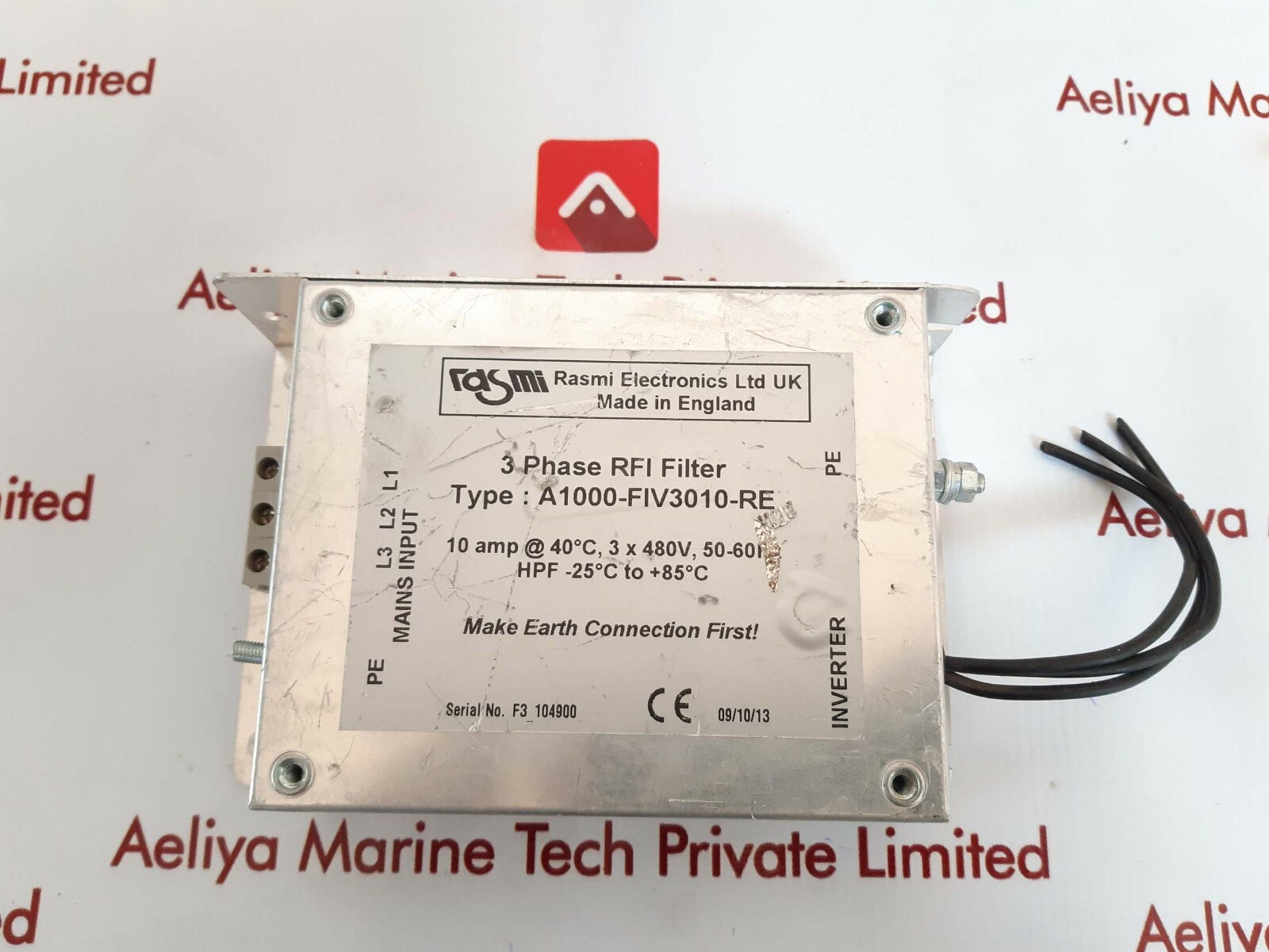 Rasmi a1000-fiv3010-re 3 phase rfi filter