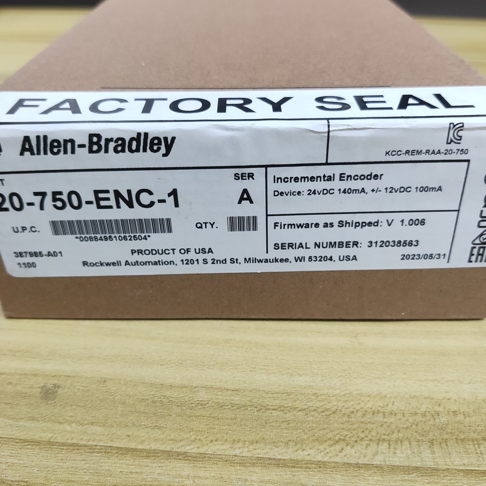 20-750-ENC-1 AB PowerFlex 750 Incremental Module New Factory Sealed
