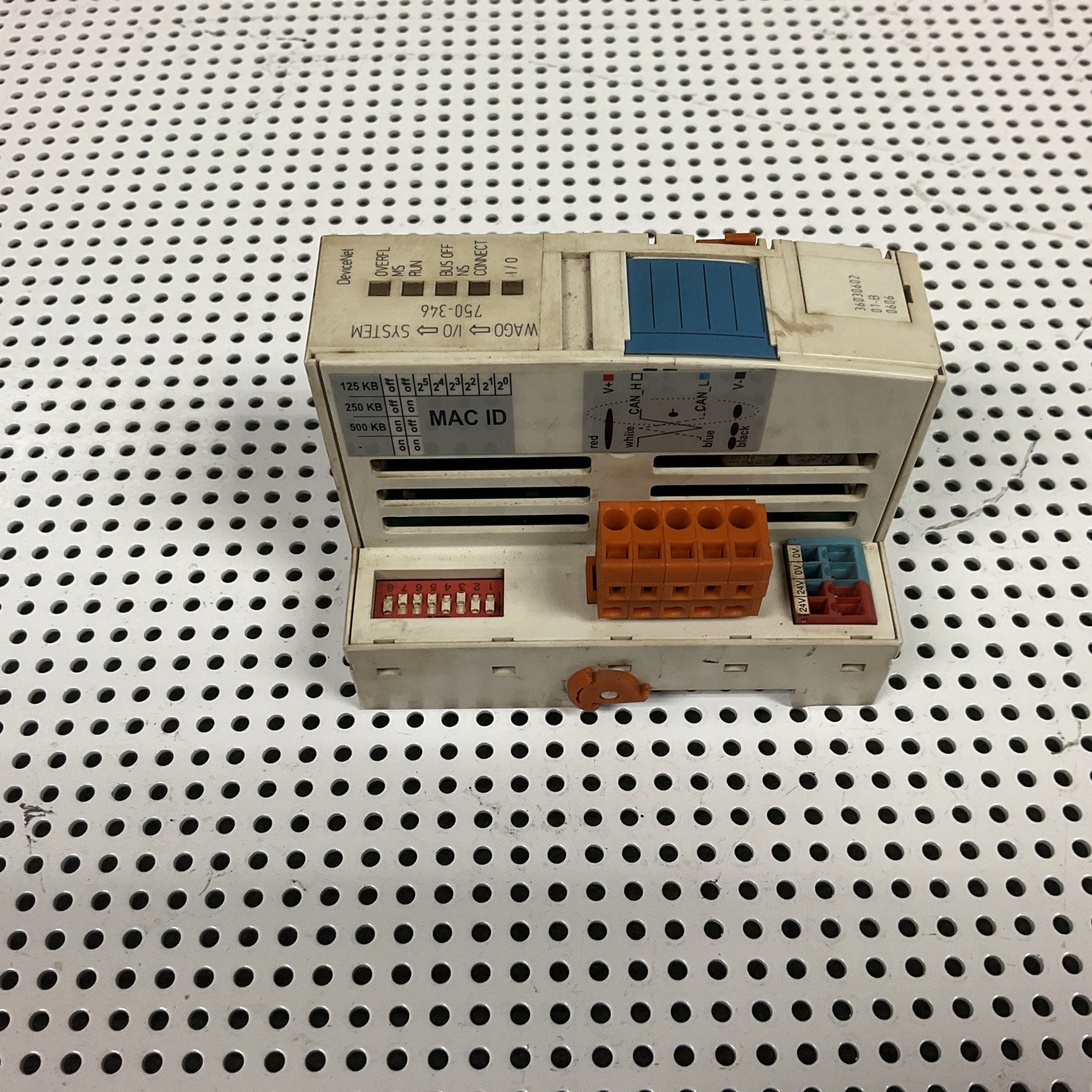 WAGO 750-346 / 750346 DeviceNet FIELDBUS COUPLER MODULE I/O SYSTEM 24VDC USNP