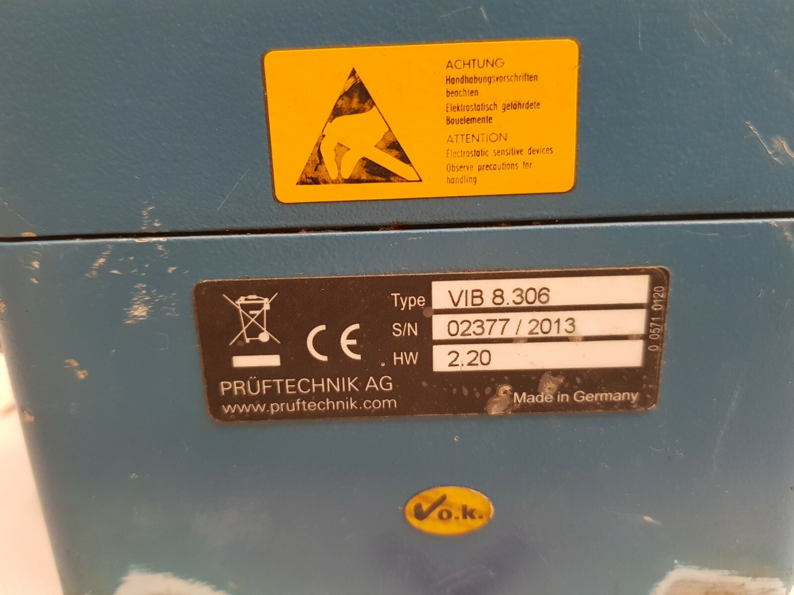 PRUFTECHNIK VIB 8.306 Multiplexer Switches Measurement Sensor HW 2.20