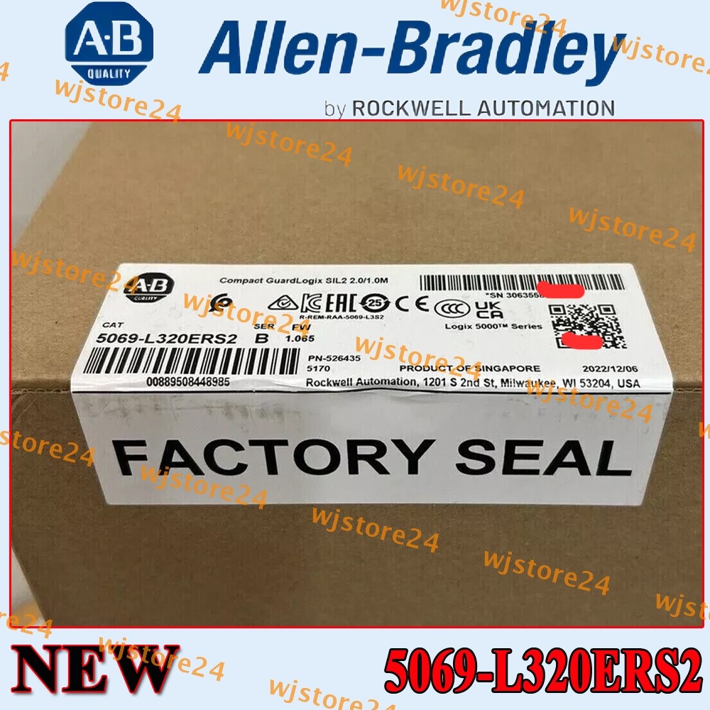 5069-L320ERS2 AB GuardLogix 5380 PLC Processor Compact SIL2 2.0/1.0M New Sealed