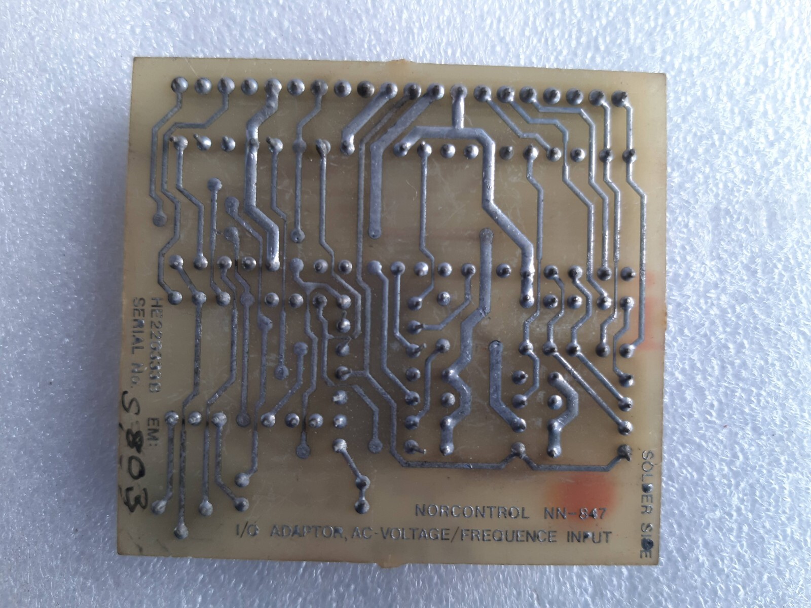 Nor Control NN-847 HE-220333 B Input output Adaptor AC-Voltage
