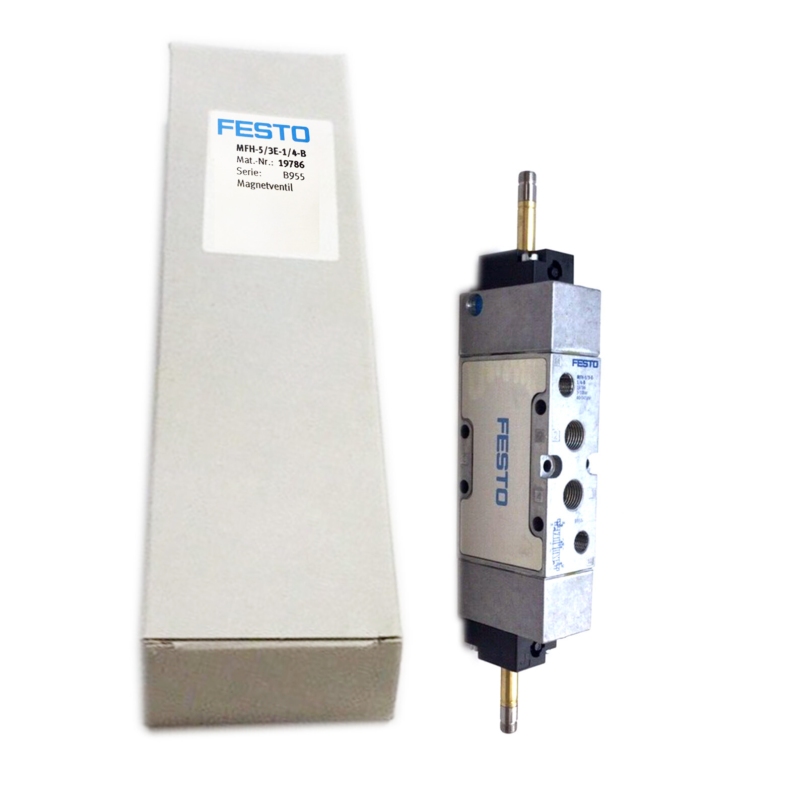 New Festo MFH-5/3E-1/4-B 19786 Solenoid Valve