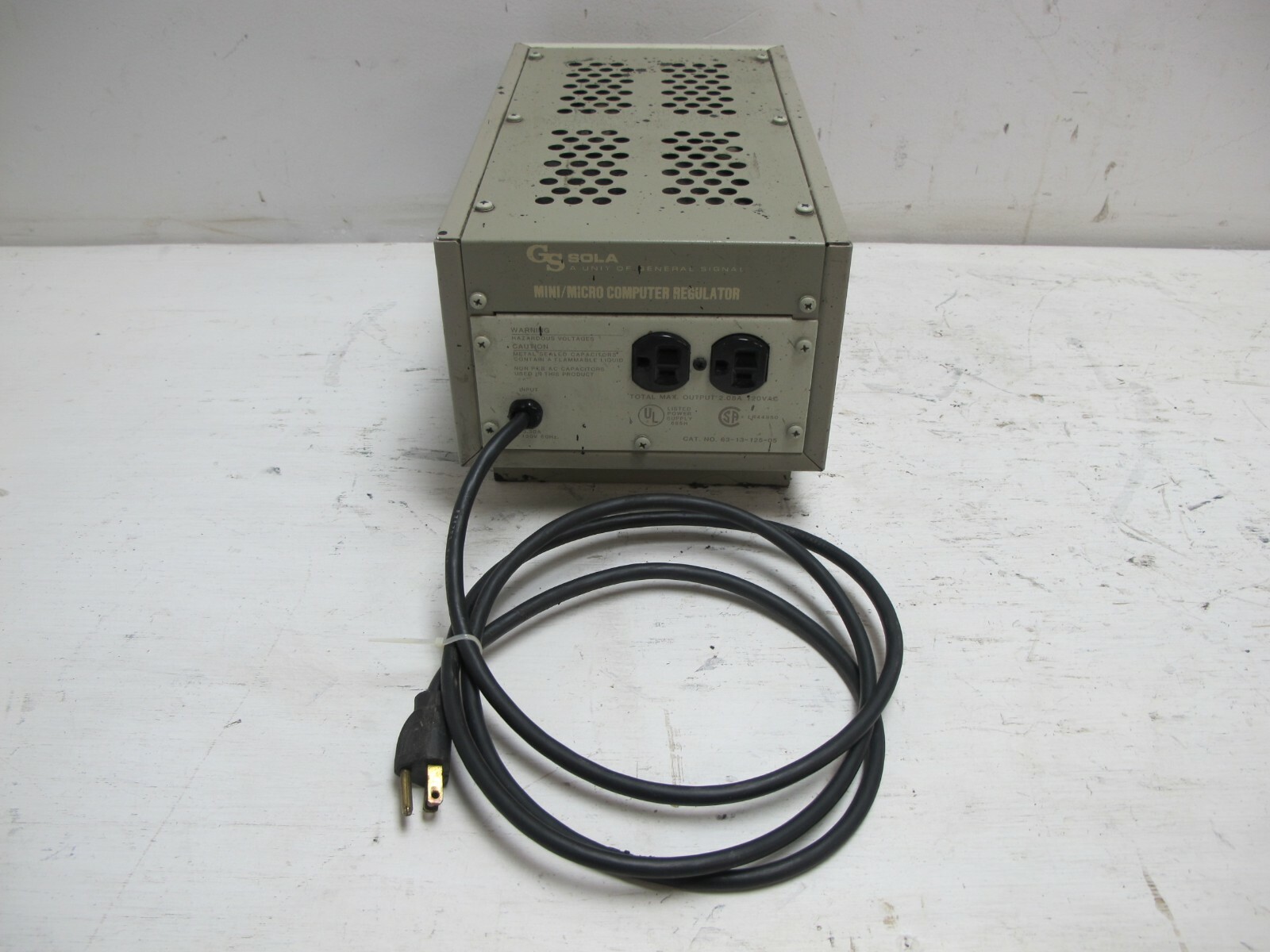 GS SOLA MCR 250 Mini Micro Computer Regulator 63-13-125-05 120V General Signal