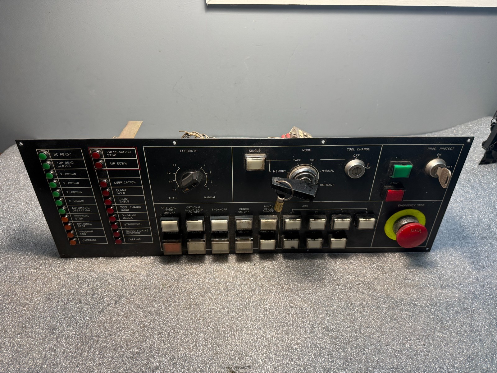 Fanuc A02B-0051-C377 Turret Punch Operator Control Panel Interface