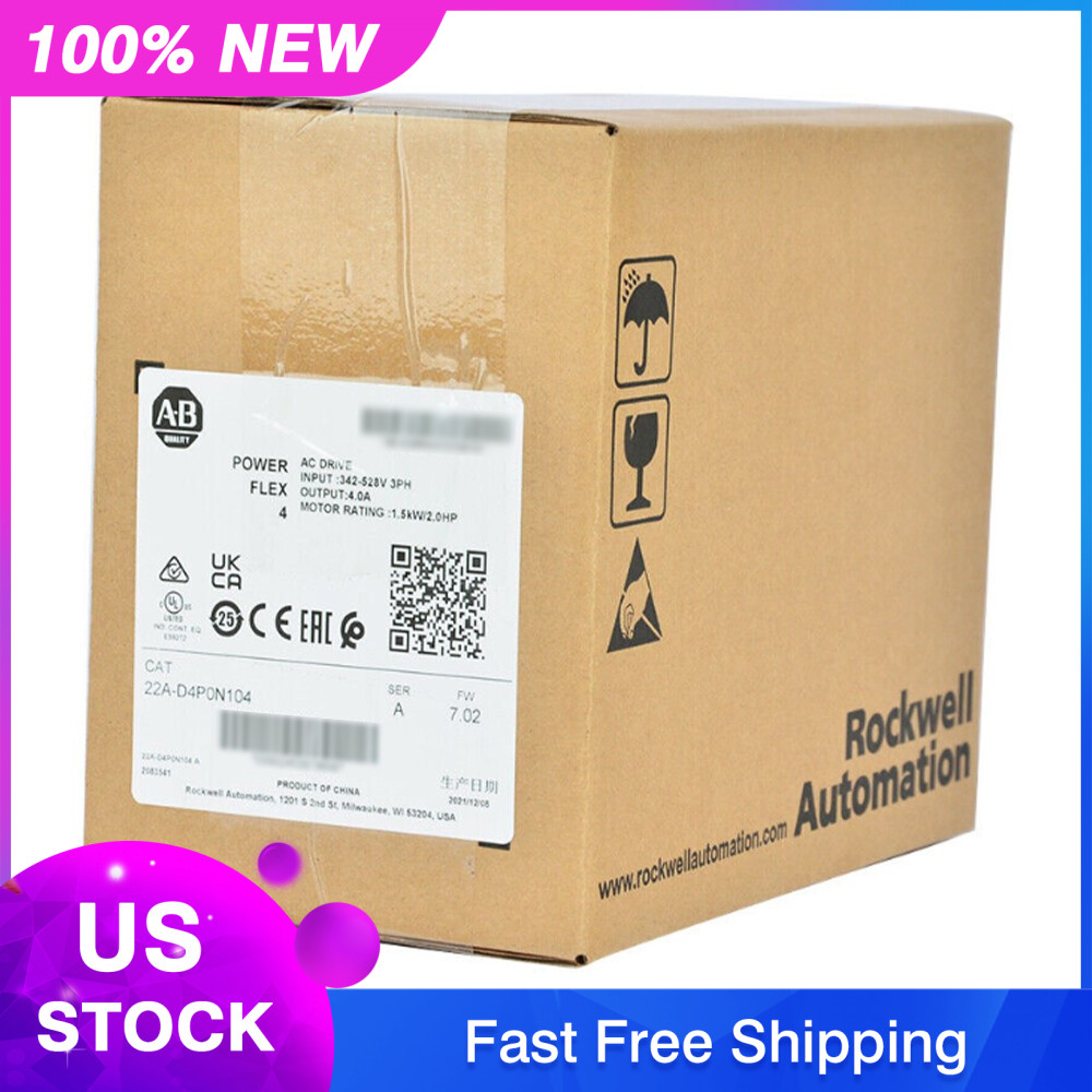 New Allen Bradley 22A-D4P0N104 AB 22AD4P0N104 PowerFlex 4 1.5 kW 2 HP AC Drive
