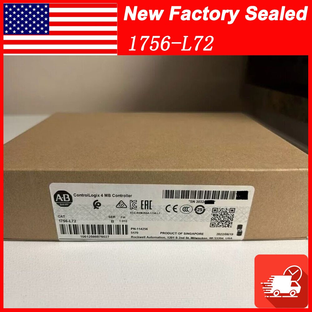 AB 1756-L72 ControlLogix 4MB Controller New Factory Sealed AB 1756L72