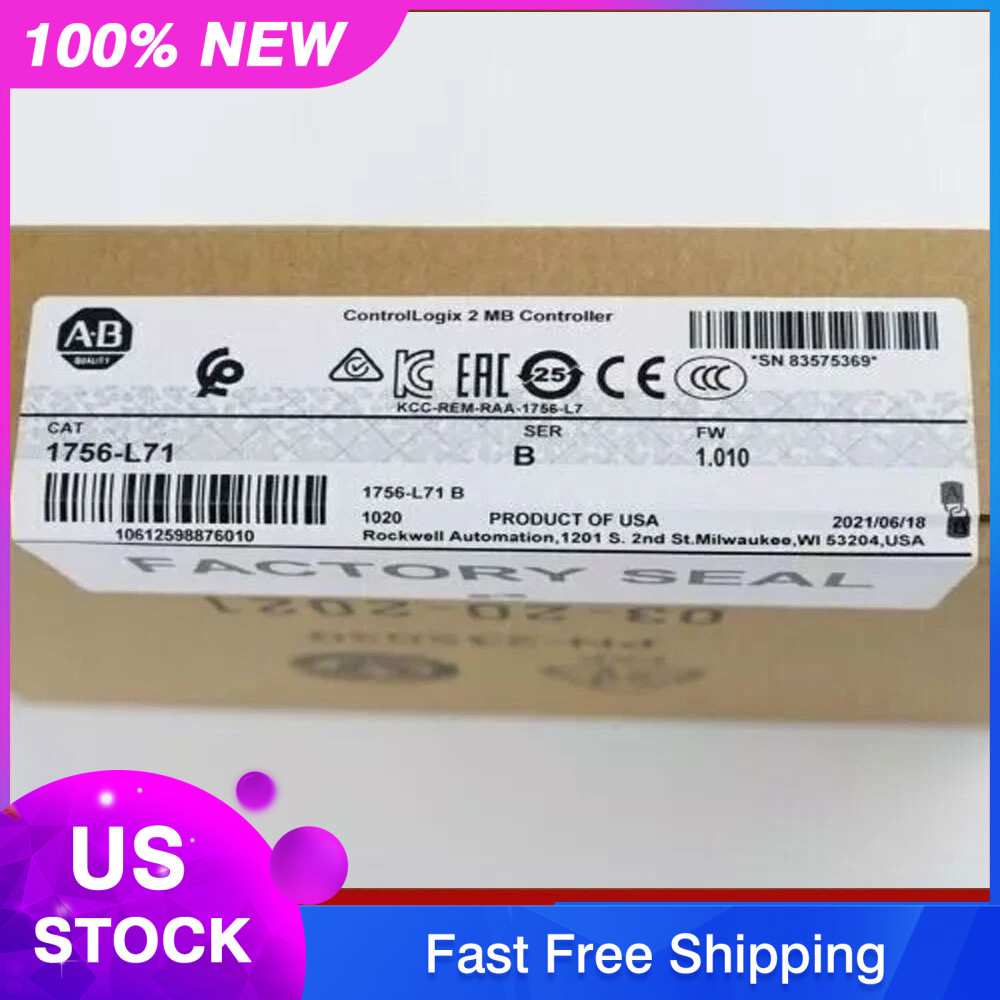 New Allen-Bradley 1756-L71 /B CompactLogix 2MB Controller 1756L71
