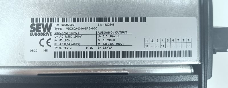 SEW EURODRIVE MDX61B0040-5A3-4-0T MDX60A0040-5A3-4-00 TESTED & EXCELLENT CONDITION