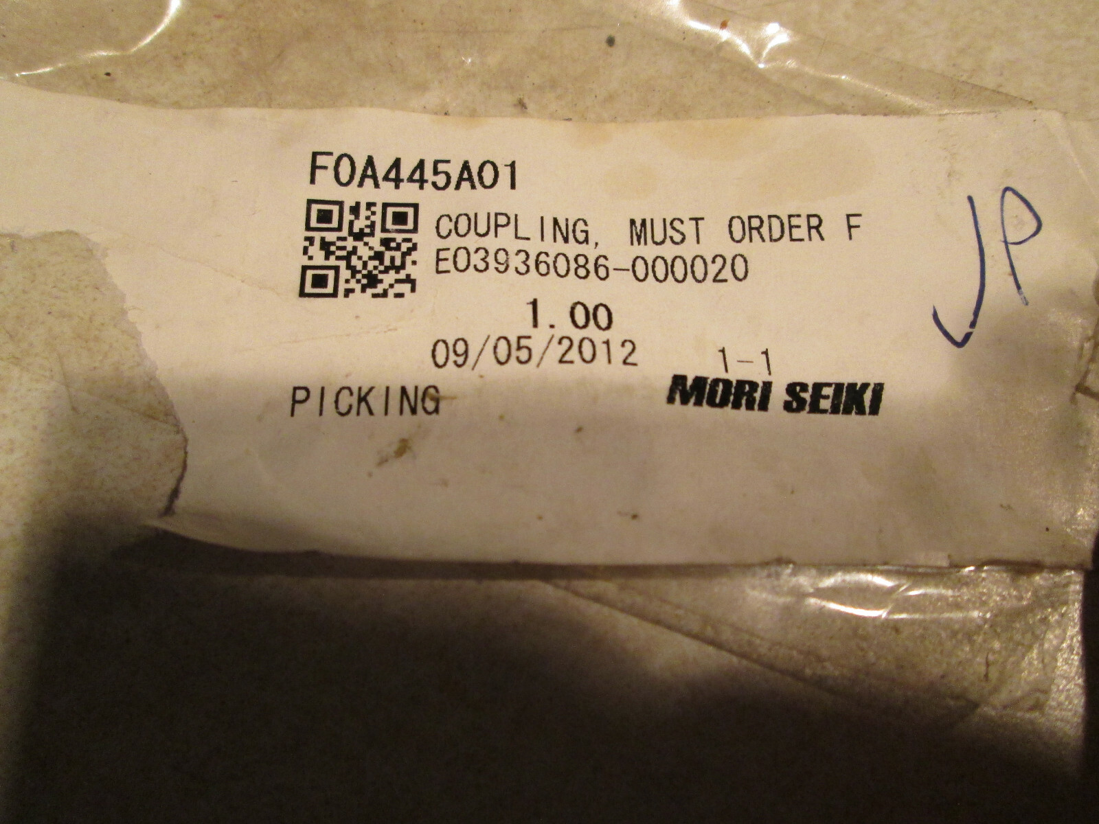 MORI SEIKI COUPLING FOA445A01, E03936086-000020 (NEW)