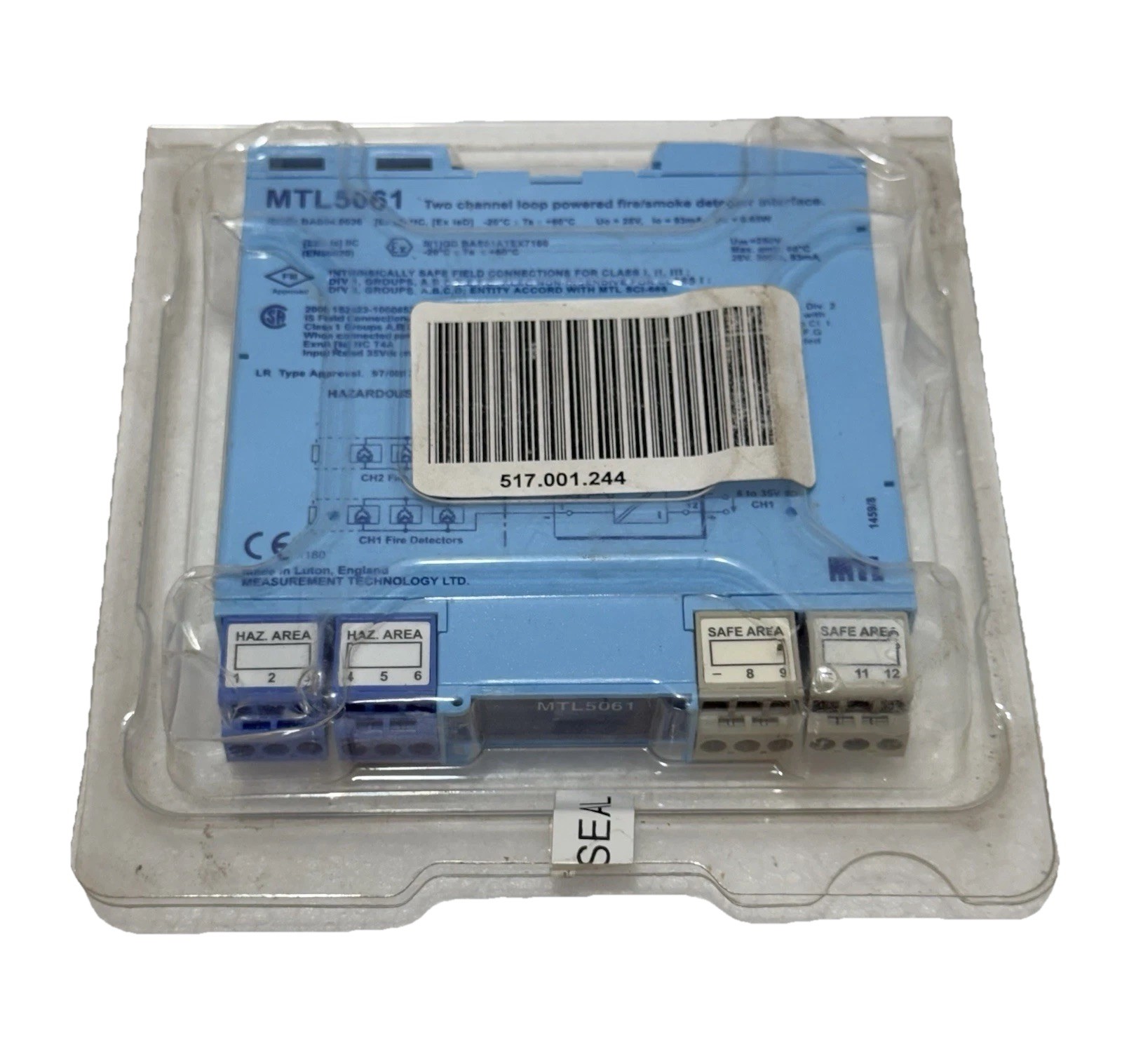 MEASUREMENT TECHNOLOGIES MTL5061 TWO CHANNEL LOOP POWERED DETECTOR INTERFACE