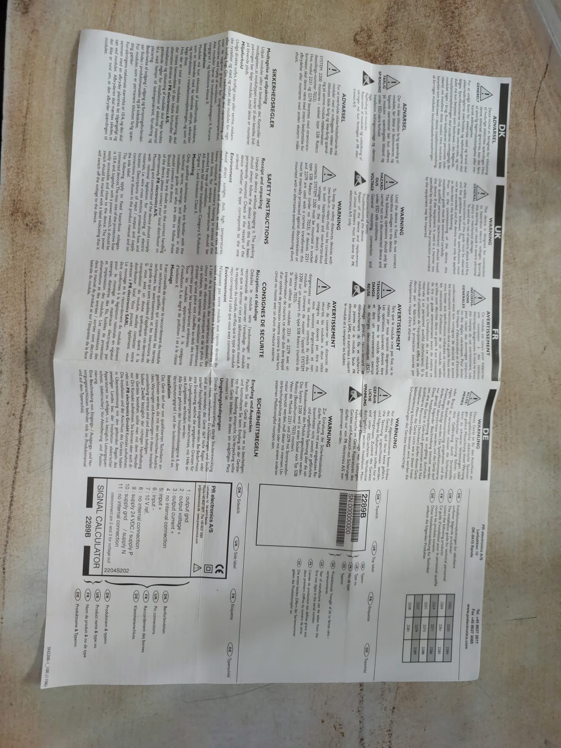 PR Electronics 2224-2B Valve Controller 24V 85mA, NEW PR ELECTRONICS 2224
