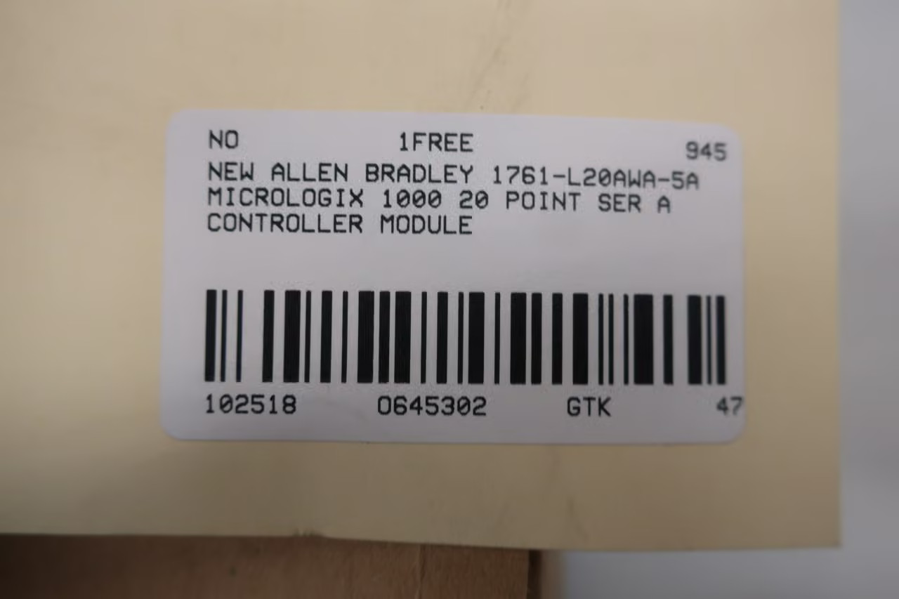 Allen Bradley 1761-L20AWA-5A Micrologix 1000 20 Pt Controller Ser A