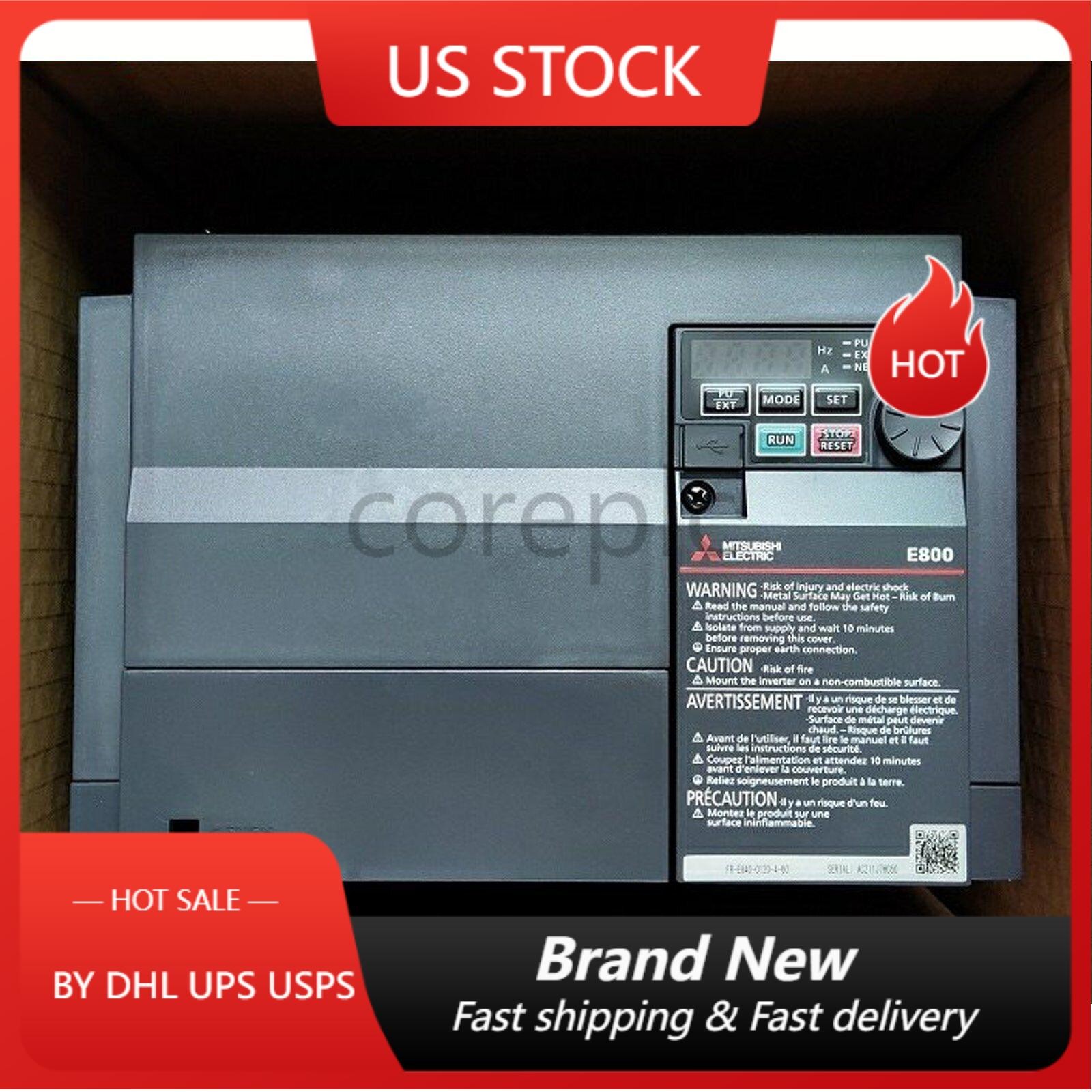 New One Mitsubishi FR-E840-0120-4-60 Inverter FRE8400120460 Expedited Shipping