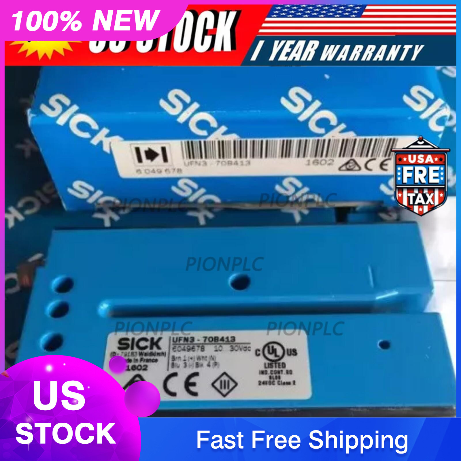 NEW Sick UFN3-70B413 6049678 UFN370B413 Spot Label Photoelectric Sensor Encoder