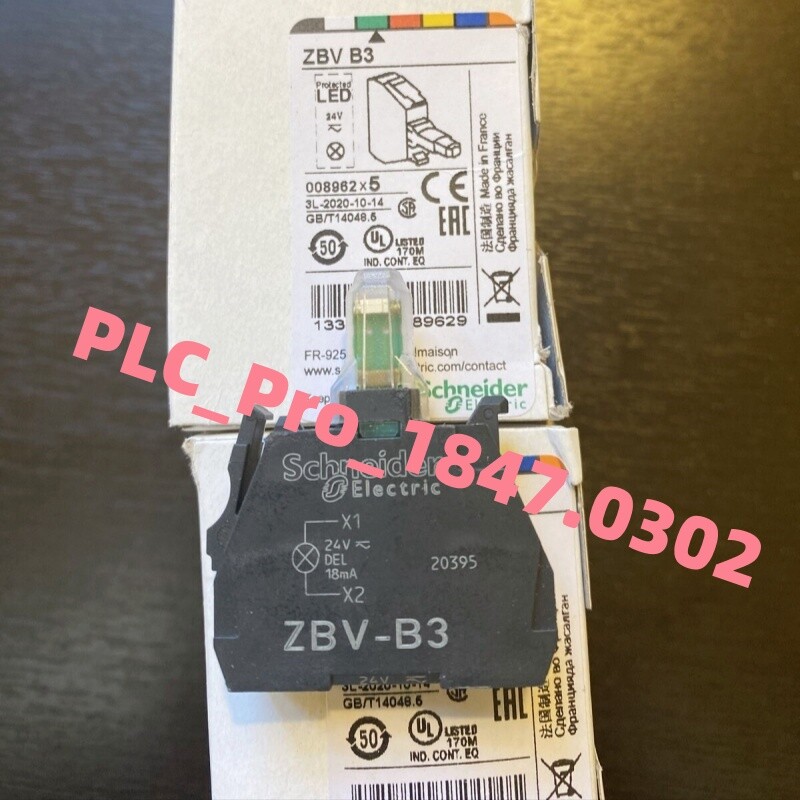 ZBVB3 1PCS Brand New Schneider ZBV-B3 24VAC/DC Push button Fast delivery