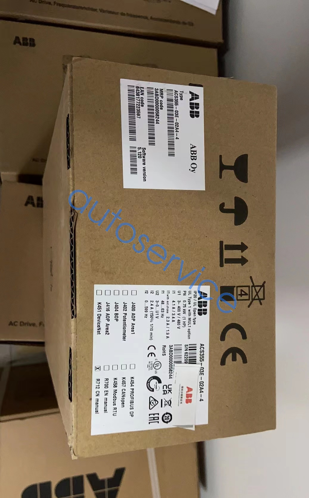 New ABB Inverter ACS355-03E-02A4-4 380V 0.75KW 3AUA0000058184 Via FedEX or DHL