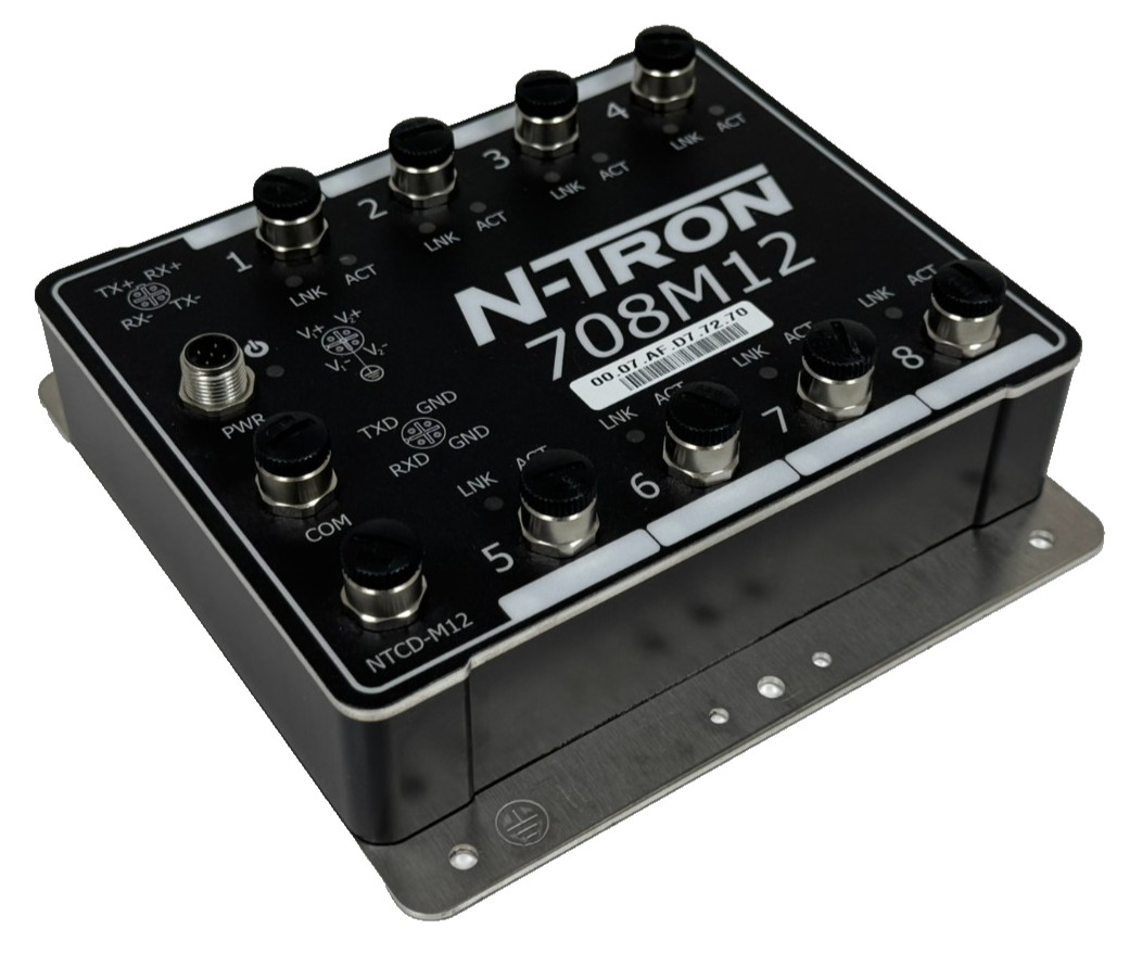 NEW RED LION N-TRON 708M12 INDUSTRIAL ETHERNET SWITCH F-708M12 NTCD-M12