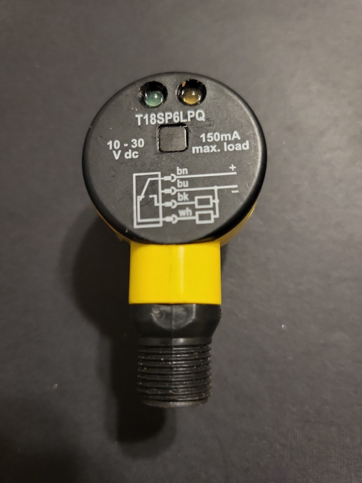 BANNER ENGINEERING T18SP6LPQ 33417 Photoelectric Switch Sensor 10-30VDC Used Con