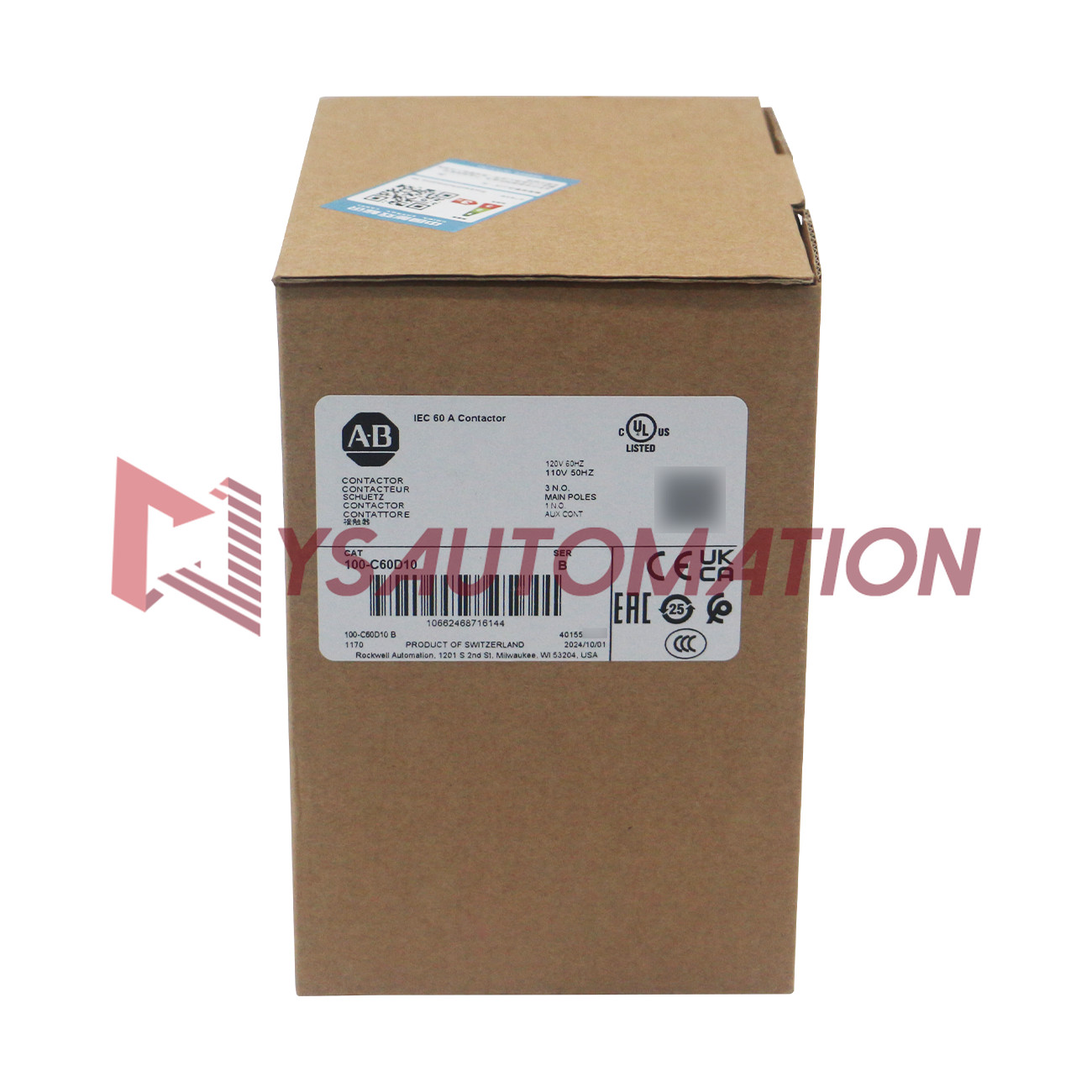 NEW 100-C60D10 100C60D10 Allen Bradley Contactor 60 AMP 120VAC 100C60D10