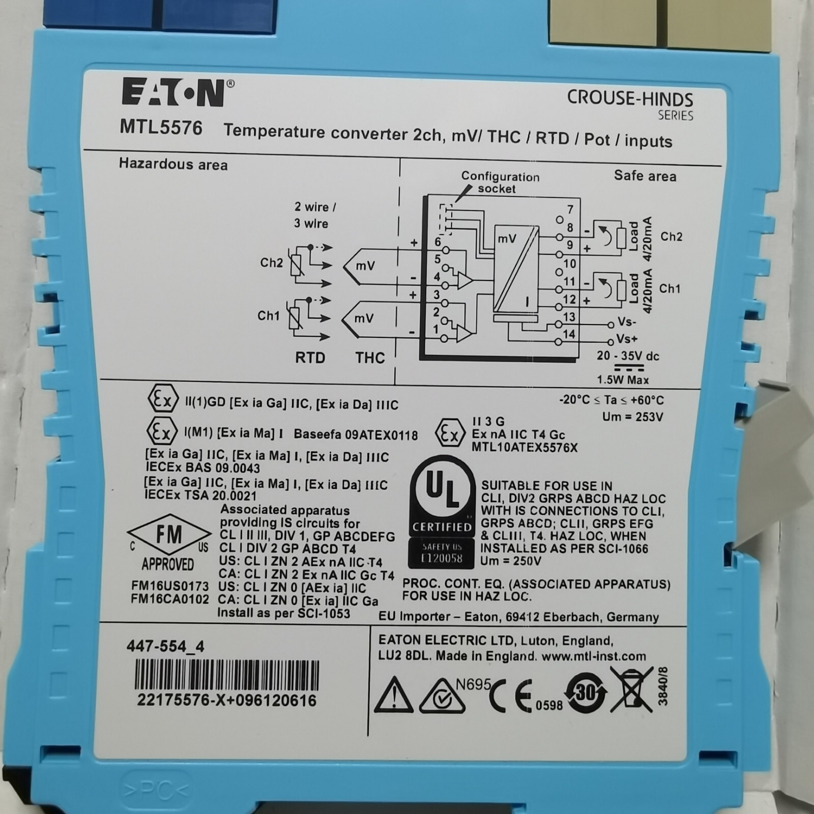 Eaton MTL5576-THC isolating driver brand-new