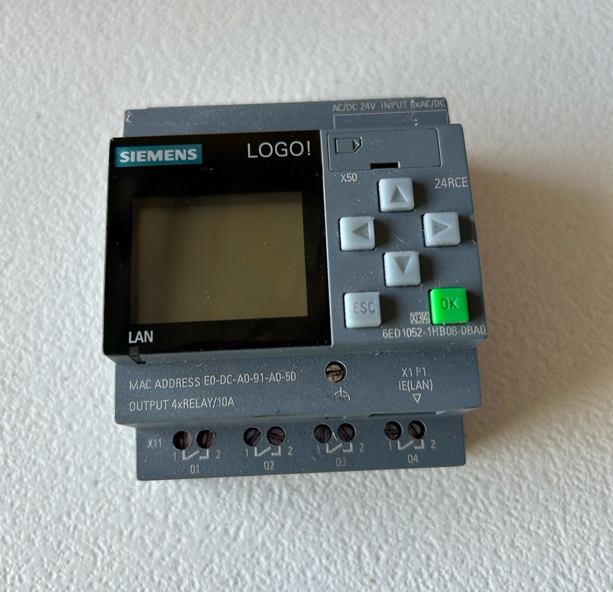 SIEMENS LOGO 6ED1052-1HB00-0BA8 24RCE