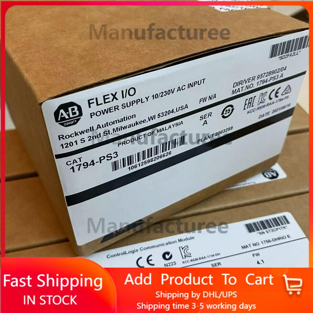 New Factory Sealed AB 1794-PS3 / A FLEX I/O 24V-DC Power Supply Module 1794PS3