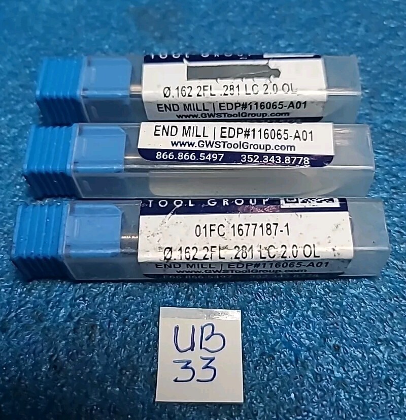 GW .162 2FL .281 LC 2.0 END MILL 3PCS