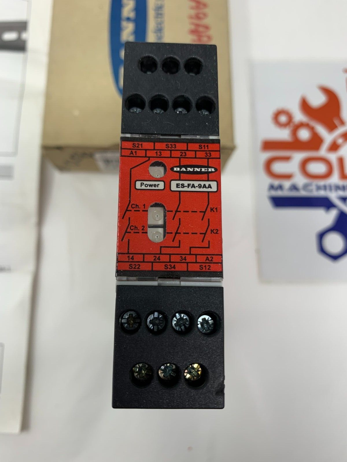 Banner Engineering ES-FA-9AA 60131 Safety Relay 24VAC Electromechanical 6A DIN