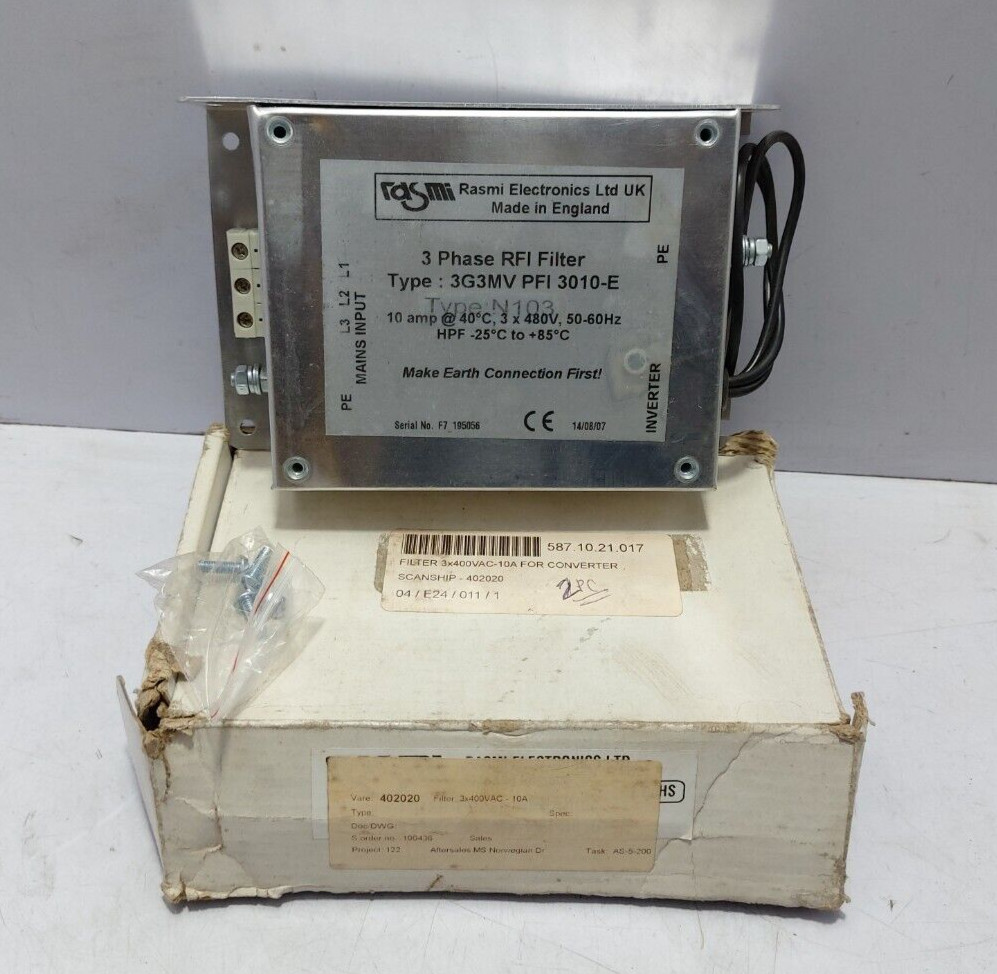 Rasmi Electronics 3G3MV PFI 3010-E 3 Phase RFI FIlter