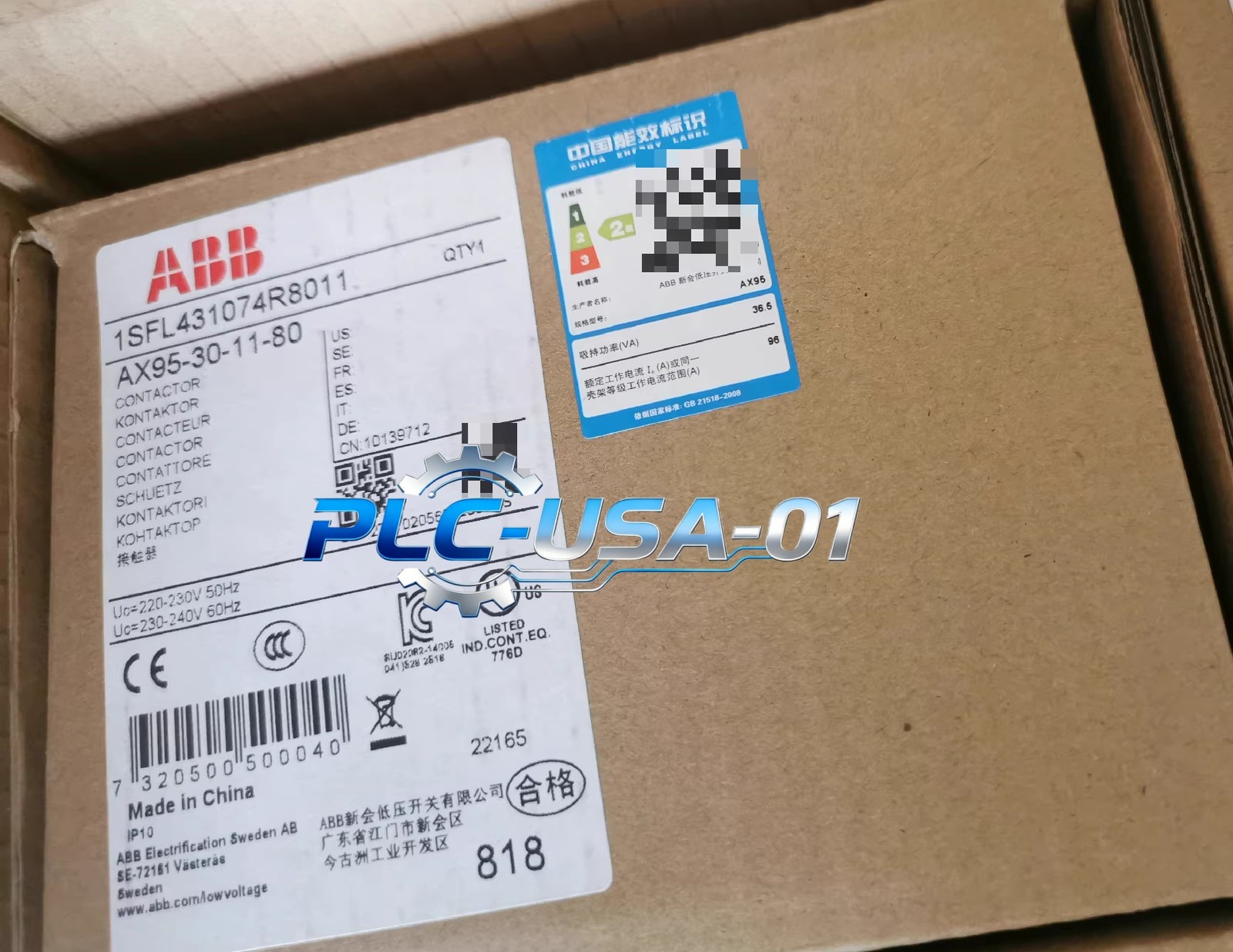 1PCS Brand New ABB AX95-30-11-80 1SFL431074R8011 220V Contactor Fast ship
