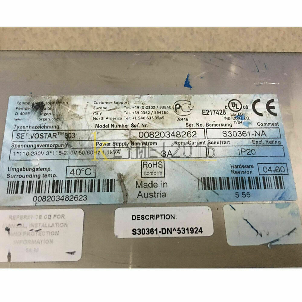 cx1PCS Used KOLLMORGEN SERVOSTARModule S30361-NA