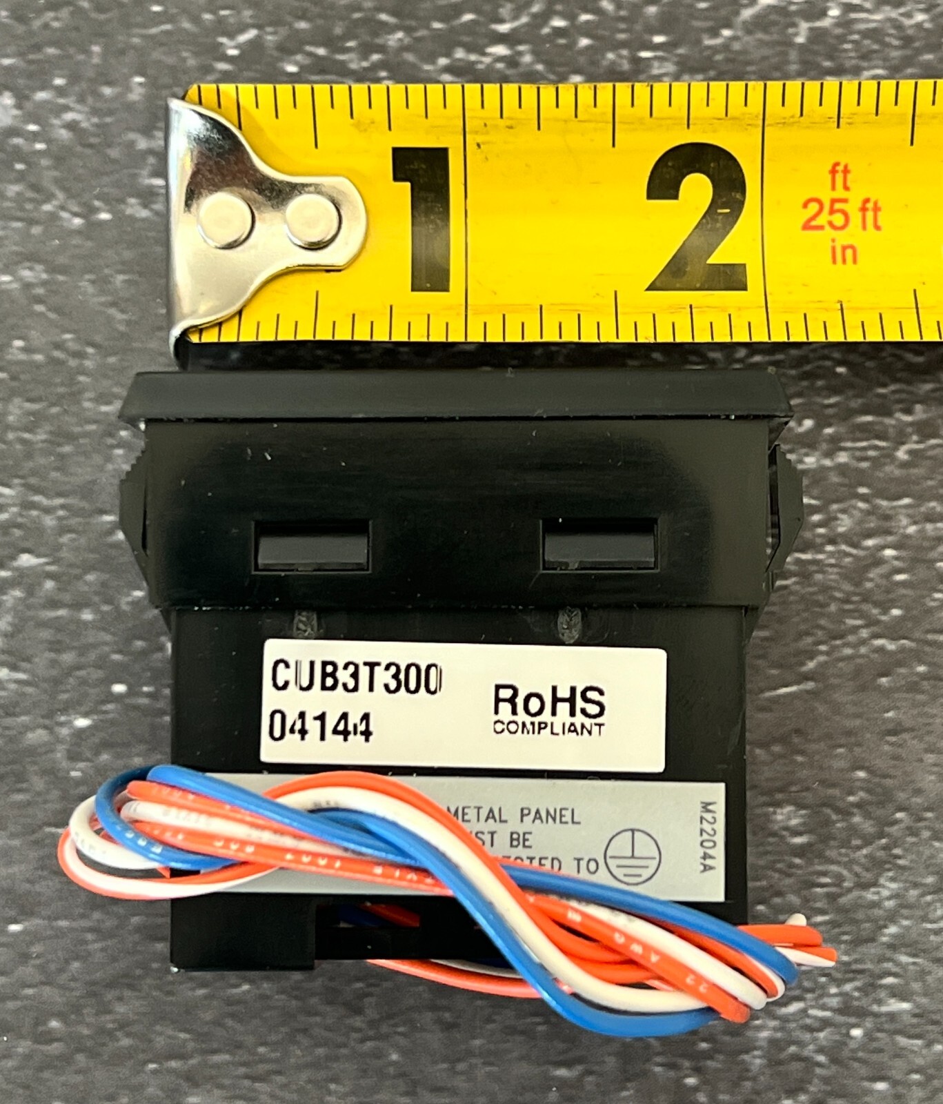 Red Lion CUB3T300 Mini Electronic Timer – 6-Digit LCD, Panel Mount, NOS