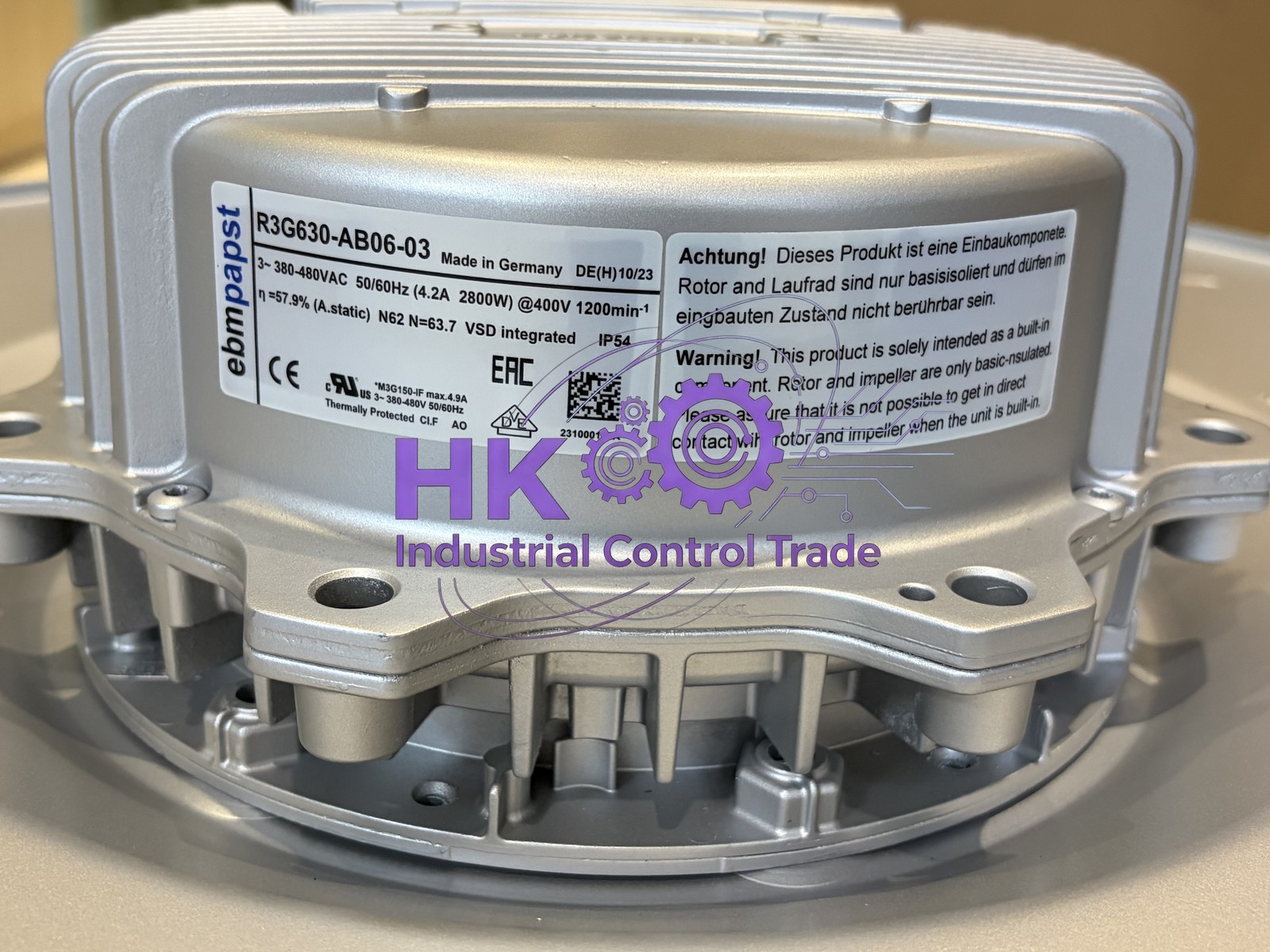 1PCS New Ebmpapst R3G630-AB06-03 380-480VAC 4.2A Centrifugal Fan Fast Shipping
