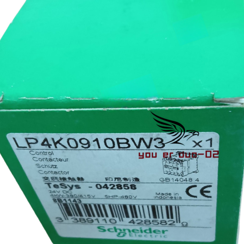 1 PC Schneider Electric LP4K0910BW3 Contactor, 3P, 6A, 24V DC