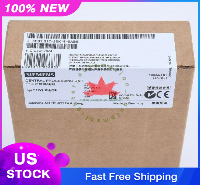 One Siemens CPU Module S7/300 6ES7 317-2EK14-0AB0 6ES7317-2EK14-0AB0 New