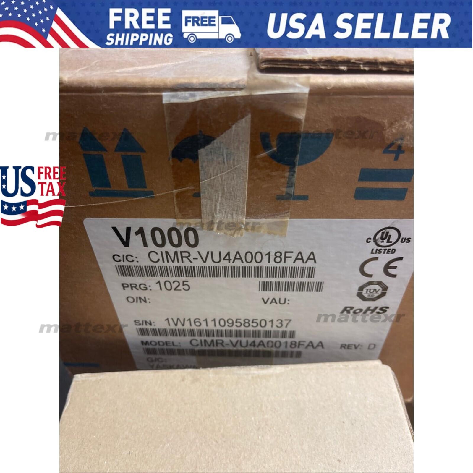 US FREE TAX Yaskawa CIMR-VU4A0018FAA Inverter CIMRVU4A0018FAA 1PC