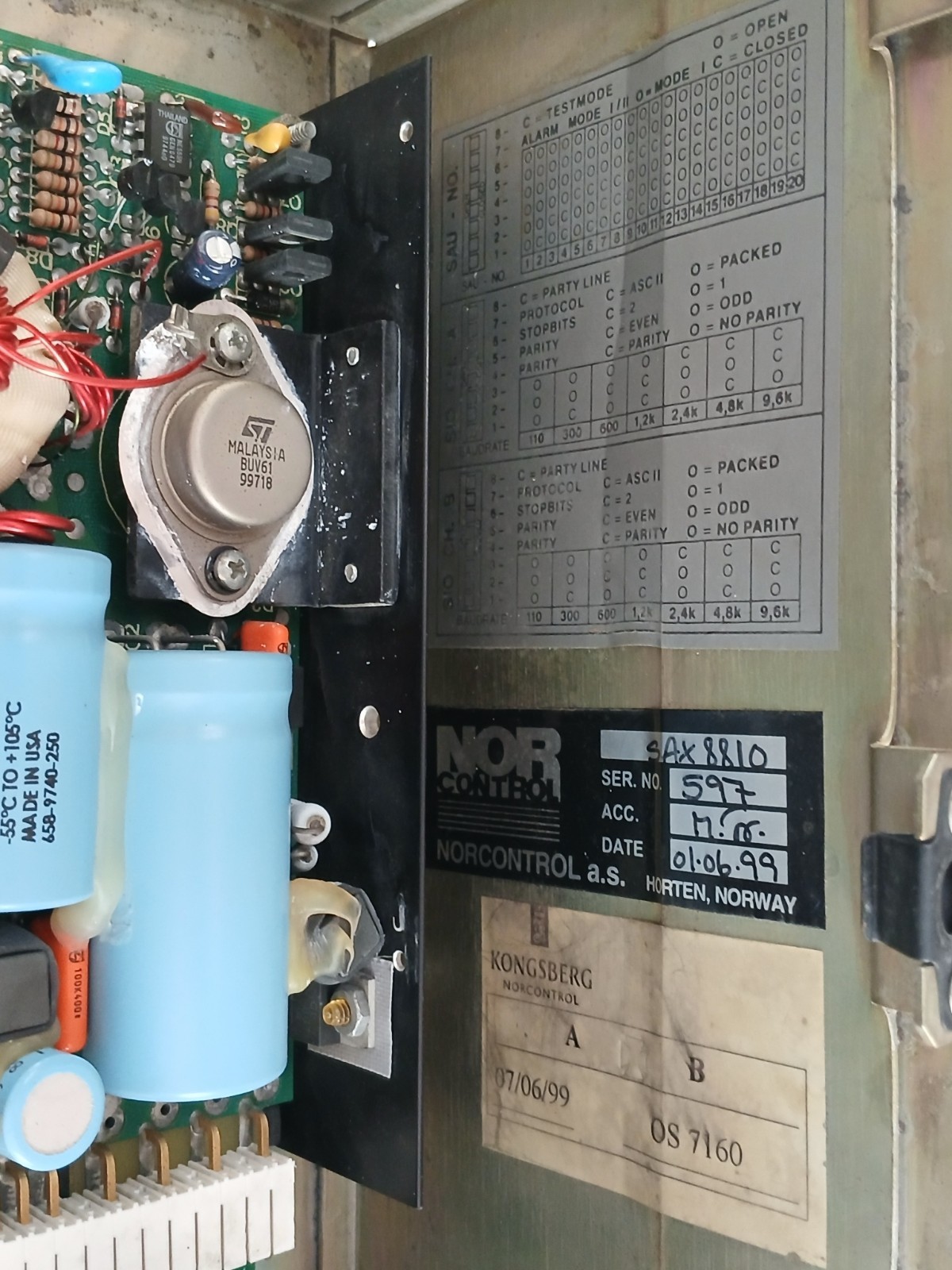 NOR CONTROL SAX 8810 Signal Acquisition Unit Extender NA 1008.1, NN-832.1, NN-80
